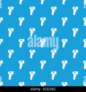 Barcode scanner pattern seamless blue Stock Vector