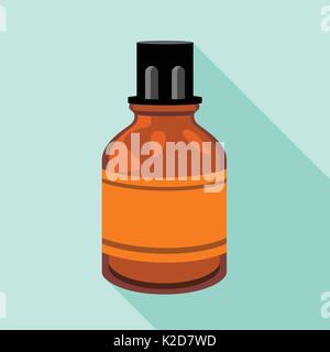 Vial medical icon, flat style Stock Vector