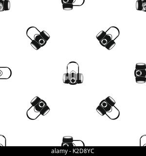 Respirator pattern seamless black Stock Vector
