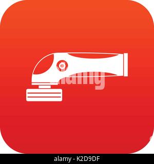 Grinder machine icon digital red Stock Vector