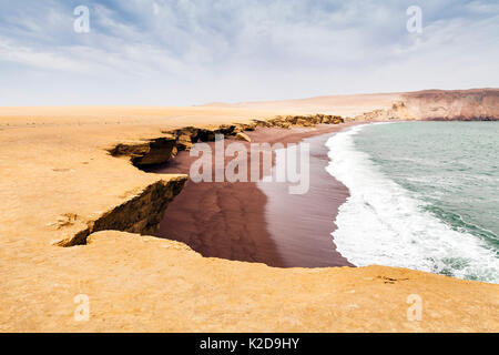 Playa de Roja (red beach), Paracas National Reserve, Ica Region, Peru. November 2013. Stock Photo