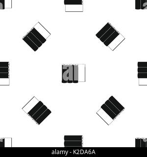 Rolls of paper pattern seamless black Stock Vector