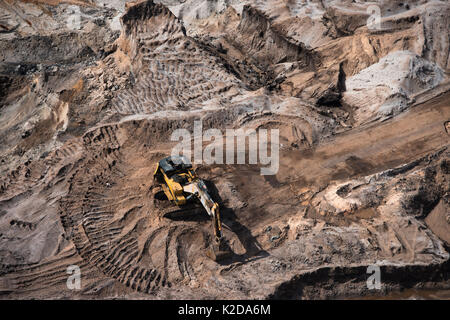 Aerial view of Bauxite mine, Linden town, Guyana, South America Stock Photo