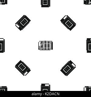 Inkjet printer cartridge pattern seamless black Stock Vector