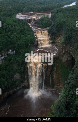 Sakaika Falls seen from the air, Ekereku river, Cuyuni-Mazaruni Region, Guyana, South America Stock Photo