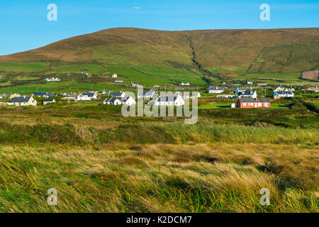 Housing on the Dunquin landscape, Dingle Peninsula, County Kerry, Ireland, Europe. September 2015. Stock Photo