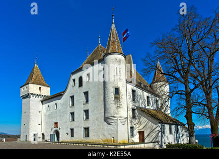 Nyon Castle, Chateau de Nyon, Nyon, Vaud, Switzerland Stock Photo