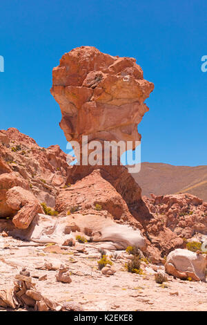 Rock formation called Copa del Mundo (World Cup), Bolivia. December 2016. Stock Photo