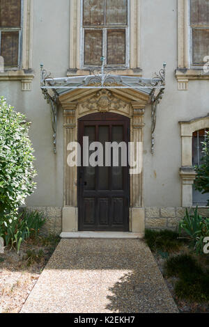 Door entrance in a old villa in France Stock Photo