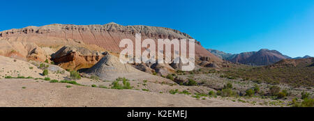 Rugged scenery in Aktau Mountains, Altyn Emel National Park. Kazakhstan. August 2016. Stock Photo