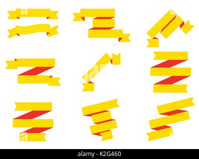Ribbons isolated on white background. Vector illustration Stock Vector