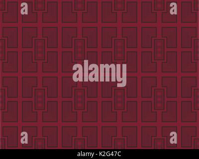 Seamless geometric pattern in retro style. Furniture decorative elements. Vector illustration Stock Vector