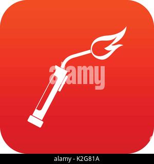 Welding torch icon digital red Stock Vector