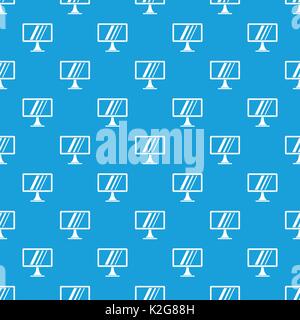 Computer monitor pattern seamless blue Stock Vector