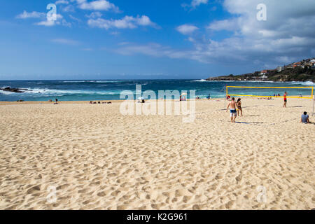 Volleyball on Coogee beach, Sydney, Australia Stock Photo