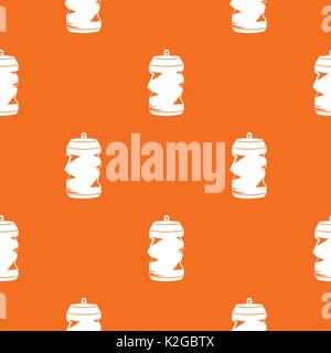 Crumpled aluminum cans pattern seamless Stock Vector