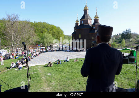 April 29, 2016. Chyhyryn Raion, Cherkasy Oblast. An annual festival of honouring of Kholodny Yar Republic heroes. Celebrating at khutor Buda. Stock Photo