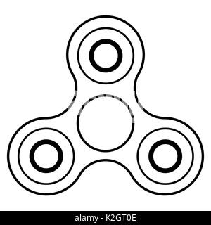 Spinner, toy for stress removal, flat design  Stock Vector