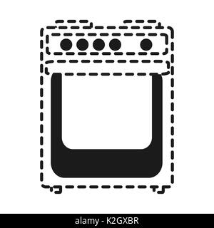 oven icon over white background vector illustration Stock Photo