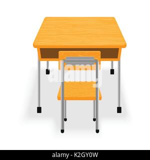 Isolated of Table and chair for classroom, Education concept-Vector Illustration Stock Vector