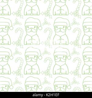 santa claus with merry christmas decoration background Stock Vector