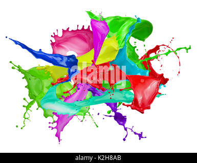 color splashes isolated on a white background. Stock Photo