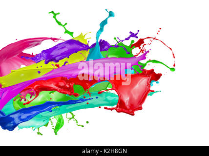 color splashes isolated on a white background. Stock Photo