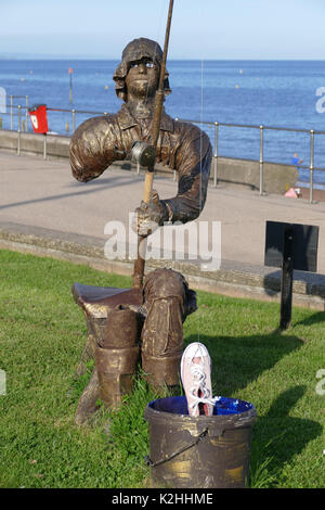 Artistic sculpture on Teignmouth sea front. Teignmouth Devon U.K. August 2017. Stock Photo