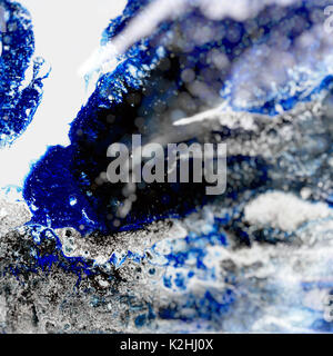 Liquid Acrylic paint, liquid artwork, abstract colorful background with colored painted cells, stains Stock Photo