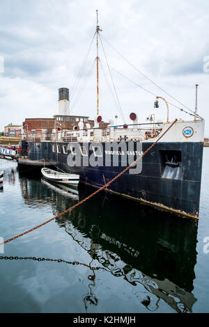 PSS Wingfield Castle paddle  steamer built Hartlepool 1934 now a restaurant and the largest exhibit in Hartlepool Maritime Museum Stock Photo