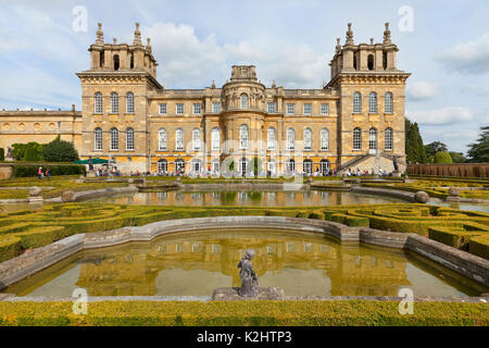 Blenheim Palce, Woodstock. UK, view from the Water Terraces looking N.E. towards the West wing. Stock Photo