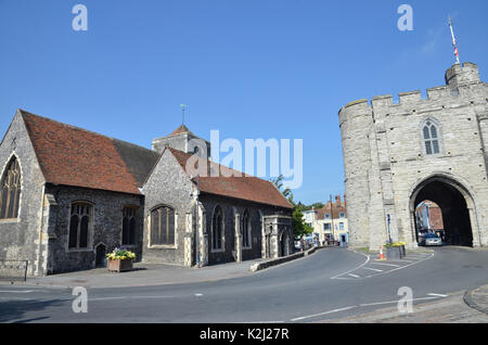 Westgate Medieval gatehouse in Canterbury Kent Stock Photo