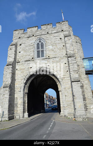 Westgate Medieval gatehouse in Canterbury Kent Stock Photo