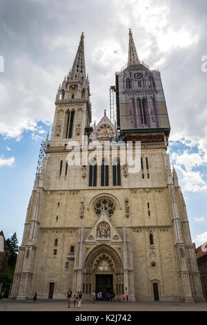 Cathedral of Assumption of the Blessed Virgin Mary in Zagreb, Croatia Stock Photo