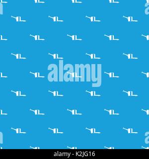 Cart on wheels pattern seamless blue Stock Vector