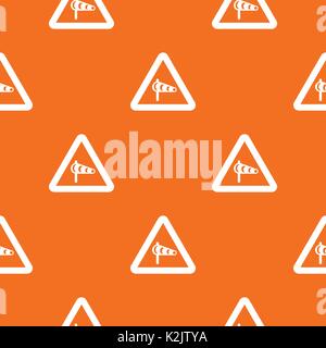 Sign warning about cross wind from the left pattern seamless Stock Vector