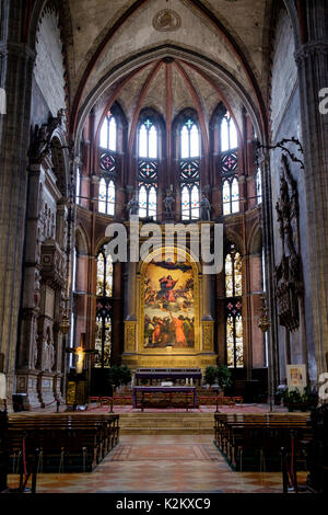Assumption of the Virgin by Titian Santa Maria Gloriosa dei Frari church Venice Stock Photo