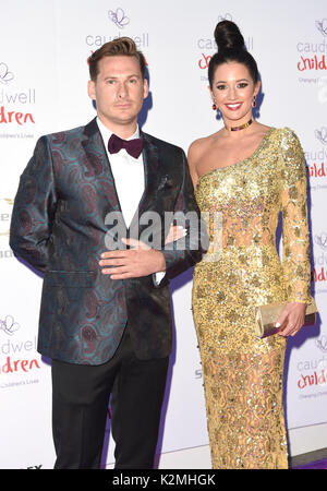 Photo Must Be Credited ©Alpha Press 079965 25/05/2017 Lee Ryan and Jaime Lee Faulkner The Caudwell Butterfly Ball 2017 at Grosvenor House Hotel London Stock Photo