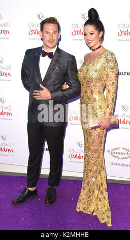 Photo Must Be Credited ©Alpha Press 079965 25/05/2017 Lee Ryan and Jaime Lee Faulkner The Caudwell Butterfly Ball 2017 at Grosvenor House Hotel London Stock Photo
