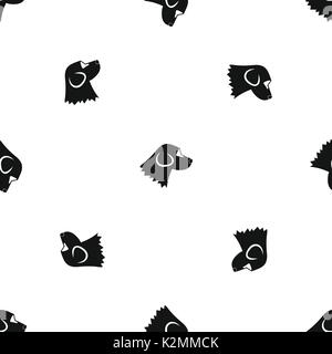 Beagle dog pattern seamless black Stock Vector