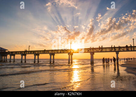 Sunset from Fort Myers Beach Stock Photo