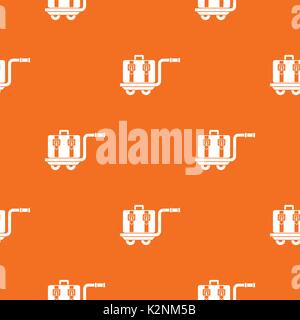Baggage cart pattern seamless Stock Vector