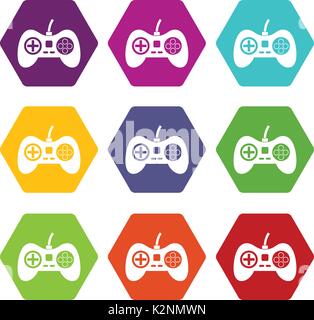 color videogame hand button console background Stock Vector Image & Art ...