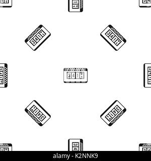 Taximeter pattern seamless black Stock Vector
