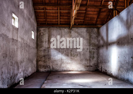 Empty room in an abandoned industrial building. Pomerode, Santa Catarina, Brazil Stock Photo
