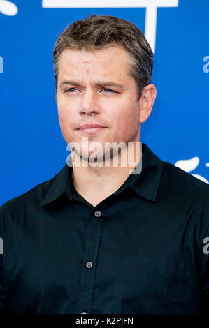 Venice, Italy. 30th Aug, 2017. Matt Damon during the 'Downsizing' photocall at the 74th Venice International Film Festival on August 30, 2017 Credit: Geisler-Fotopress/Alamy Live News