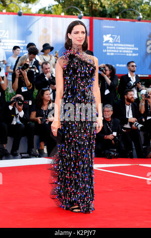 Venice, Italy. 30th Aug, 2017. Rebecca Hall attending the 'Downsizing' premiere and opening of the 74th Venice International Film Festival at the Palazzo del Cinema on August 30, 2017 in Venice, Italy. Credit: Geisler-Fotopress/Alamy Live News Stock Photo