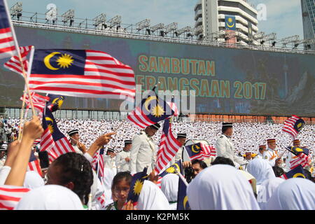 Kuala Lumpur, Malaysia. 31st Aug, 2017. Malaysia Independence day performance at the iconic site Merdeka square, Kuala Lumpur, Malaysia. Credit: Calvin Chan/Alamy Live News Stock Photo