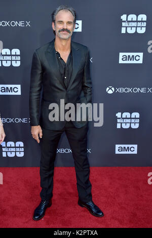 Los Angeles, USA. 22nd Oct, 2017. Steven Ogg attends AMC's 'The Walking Dead' Season 8 Premiere and the 100th Episode celebration at Greek Theatre on October 22, 2017 in Los Angeles, California. Credit: Geisler-Fotopress/Alamy Live News Stock Photo