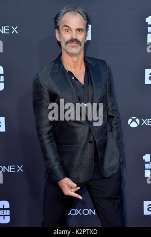 Los Angeles, USA. 22nd Oct, 2017. Steven Ogg attends AMC's 'The Walking Dead' Season 8 Premiere and the 100th Episode celebration at Greek Theatre on October 22, 2017 in Los Angeles, California. Credit: Geisler-Fotopress/Alamy Live News Stock Photo